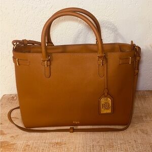 Ralph Lauren Brown Leather Satchel
